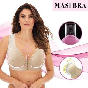 Push-Up Bra Front-Closure BEIGE 5D Molded Support